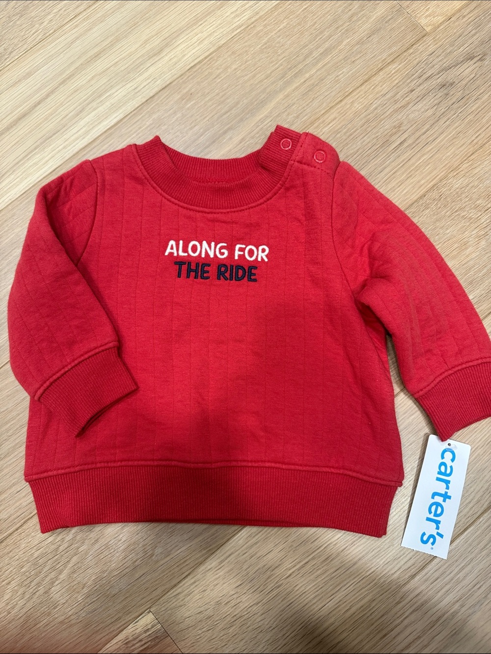 Carter's Bright Red 'Along for the Ride' Baby Sweatshirt